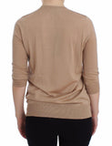 Pullover Dolce & Gabbana in lana di lana beige nero - Taglia IT48-XXL