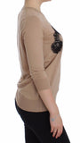 Pullover Dolce & Gabbana in lana di lana beige nero - Taglia IT48-XXL