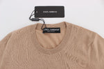 Pullover Dolce & Gabbana in lana di lana beige nero - Taglia IT48-XXL