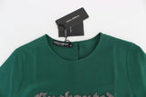 T-shirt Incantata Sicilia Dolce & Gabbana in seta verde - IT36-XXS