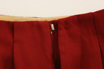 CO-TE Pantalone dritto in lana rossa - Taglia IT40-S