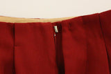 CO-TE Pantalone dritto in lana rossa - Taglia IT40-S