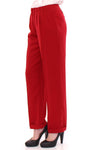 CO-TE Pantalone dritto in lana rossa - Taglia IT40-S