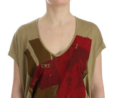 T-shirt con stampa costume nazionale verde a maniche corte - Taglia XS