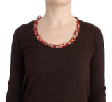 Maglia girocollo Cavalli Brown - Taglia IT40-S