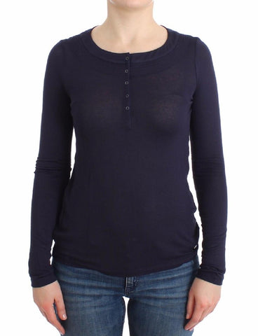 Top a maniche lunghe blu Galliano - Taglia XS