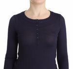 Top a maniche lunghe blu Galliano - Taglia XS