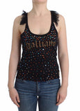 Top impreziosito di paillettes nero Galliano - Taglia XXS