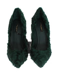 Dolce&Gabbana Scarpa con tacco cuoio e pelle Green Xiangao-EU40-US9,5