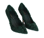 Dolce&Gabbana Scarpa con tacco cuoio e pelle Green Xiangao-EU40-US9,5