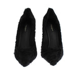 Scarpa con tacco pelle di pecora nera Bellucci Dolce&Gabbana-EU40-US9,5