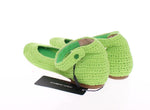 Scarpe da ballo a maglia in cotone verde Dolce & Gabbana - EU39-US8,5