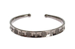 Bracciale rigido in argento 925 rodiato grigio Nialaya - Taglia M