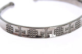 Bracciale rigido in argento 925 rodiato grigio Nialaya - Taglia M