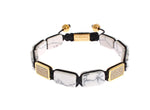 Bracciale Nialaya CZ Howlite Gold 925 - Taglia M