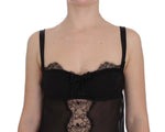 Top in pizzo floreale in seta nera Dolce & Gabbana - Taglia IT2-S