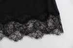 Top in pizzo floreale in seta nera Dolce & Gabbana - Taglia IT2-S