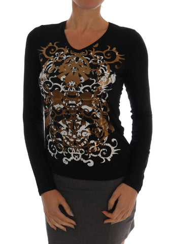 Versace Jeans Pullover stretch nero barocco - Taglia IT40-S