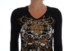 Versace Jeans Pullover stretch nero barocco - Taglia IT40-S