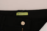 Versace Jeans Pantaloni slim in denim stretch nero di cotone - W26