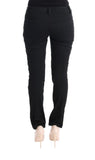 Pantaloni casual Ermanno Scervino in cotone nero slim fit - IT44-L