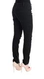 Pantaloni casual Ermanno Scervino in cotone nero slim fit - IT44-L