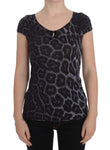 Top Camicia modello Cavalli grigio Leopard Modal Top - Taglia IT48-XL