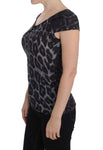 Top Camicia modello Cavalli grigio Leopard Modal Top - Taglia IT48-XL