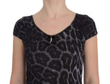 Top Camicia modello Cavalli grigio Leopard Modal Top - Taglia IT48-XL