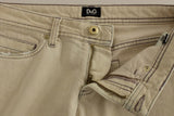 Pantaloni jeans Regular Fit di Dolce & Gabbana Beige cotone - W27