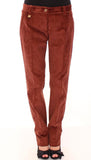 Pantaloni casual con logo dritto marrone chiaro e Gabbana - IT38-XS