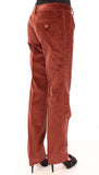 Pantaloni casual con logo dritto marrone chiaro e Gabbana - IT38-XS