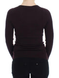 Pullover Dolce & Gabbana Purple Cashmere Henley - Taglia IT40-S