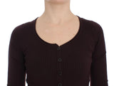 Pullover Dolce & Gabbana Purple Cashmere Henley - Taglia IT40-S