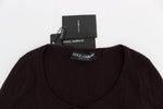 Pullover Dolce & Gabbana Purple Cashmere Henley - Taglia IT40-S