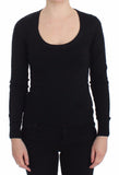 Pullover maglione Dolce&Gabbana nero in cashmere con girocollo-IT42-M