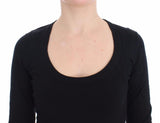 Pullover maglione Dolce&Gabbana nero in cashmere con girocollo-IT42-M