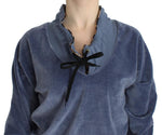 Maglia in cotone velluto blu Cavalli - Taglia IT46-XL