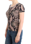 Top stampato cavalli marrone con stampa serpente - Taglia IT44-L