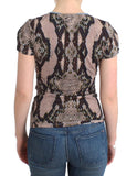 Top stampato cavalli marrone con stampa serpente - Taglia IT44-L