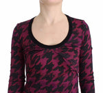 Top a fiori pied de poule Galliano Purple - Taglia XS