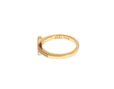 Anello Nialaya Clear CZ Cross Gold 925 - Taglia EU56-US8