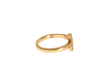 Anello Nialaya Clear CZ Cross Gold 925 - Taglia EU56-US8