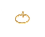 Anello Nialaya Clear CZ Cross Gold 925 - Taglia EU54-US7