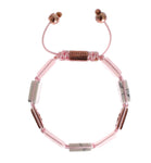 Nialaya CZ Quarzo Bracciale Howlite in oro rosa 925 - Taglia M