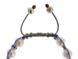 Nialaya Purple CZ Pearl Bracciale in argento 925 - Taglia S