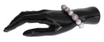 Nialaya Purple CZ Pearl Bracciale in argento 925 - Taglia S