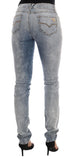 Versace Jeans Jeans strappati stretch strappati blu lavaggio - W29