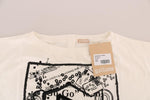 T-Shirt Stampa Cotone Motivo Elasticizzato Galliano - Taglia S