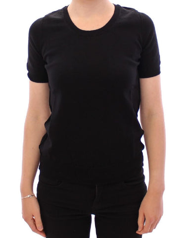 T-shirt in cotone girocollo Dolce & Gabbana nera - Taglia IT40-S